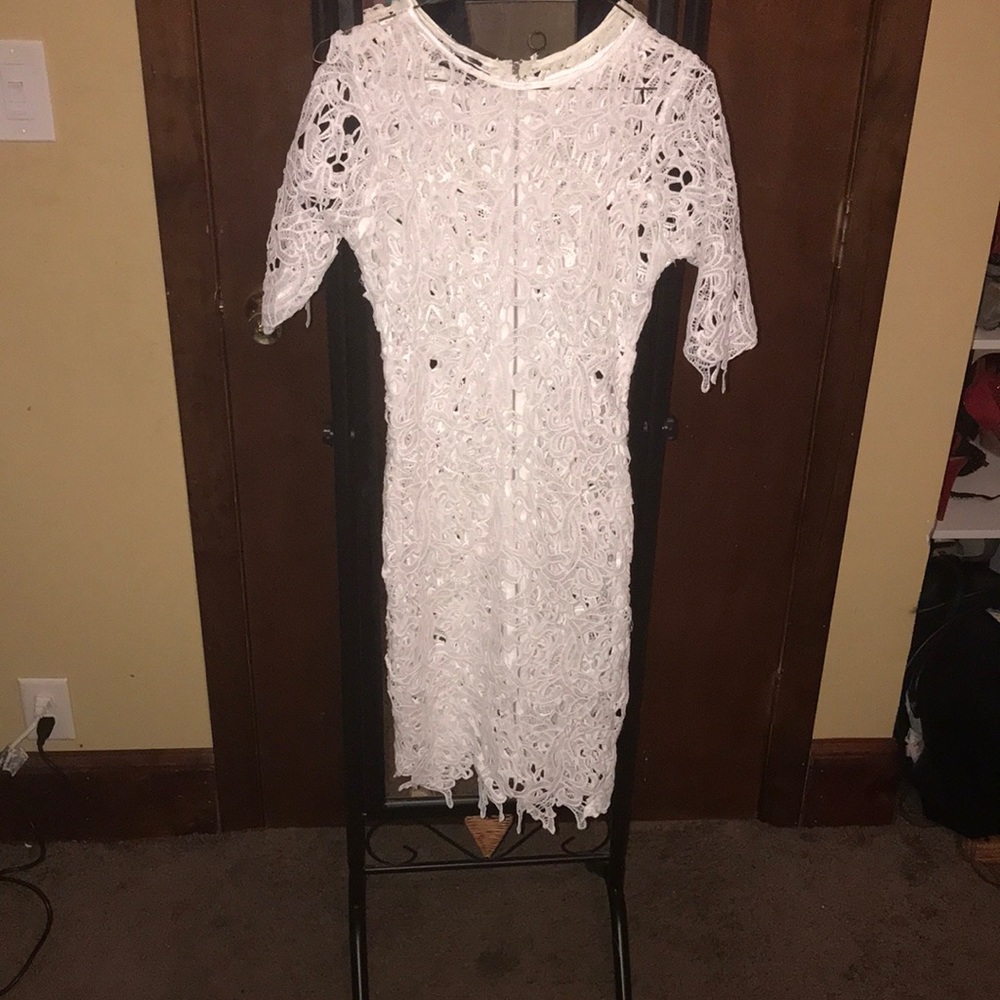 White lace dress